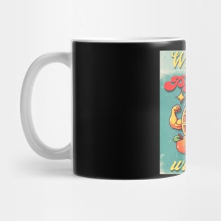 Waffles are just pancakes with Abs - funny food pun Mug